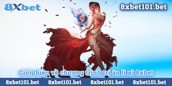 Logo 8xbet với dòng chữ 'Chương trình tri ân lì xì' bên cạnh